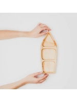 Деревянная менажница с 3 отсеками из кедра