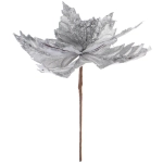 Украшение новогоднее «Пуансеттия - Узоры» 24 см, Серебро