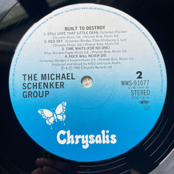 Винтажная виниловая пластинка LP The Michael Schenker Group Built To Destroy (Япония 1983) (Без Оби)
