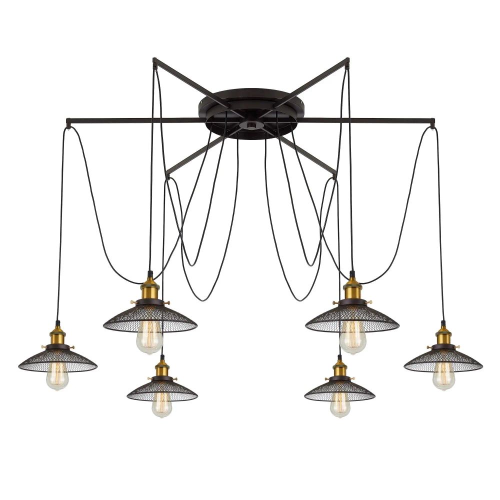 Citilux Эдисон CL451261 Люстра паук Венге Бронза