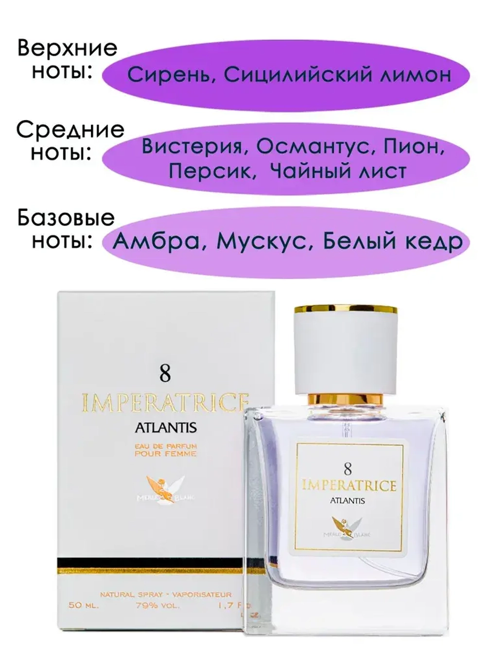Парфюмерная Вода для женщин "IMPERATRICE ATLANTIS №08" 50мл Россия