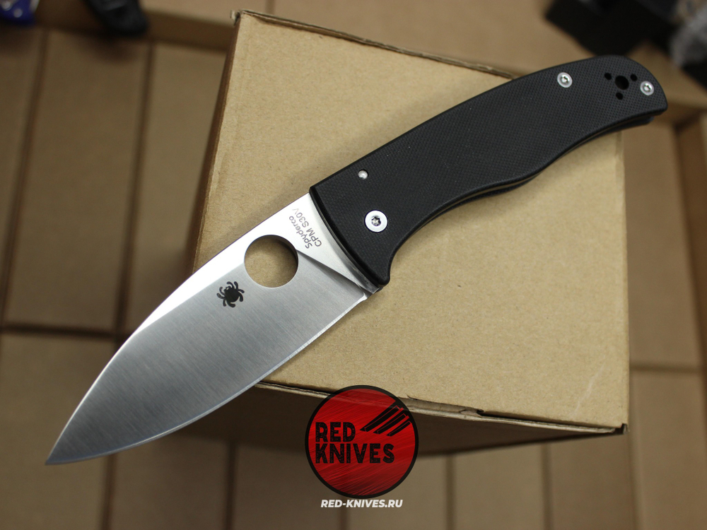 Нож Spyderco Bodacious - черная рукоять, светлый клинок RK/492