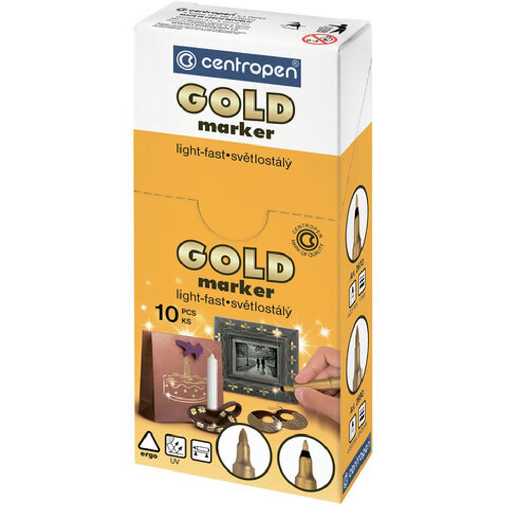 Маркер спец. CENTROPEN  GOLD 1,5-3 мм золот. круглый