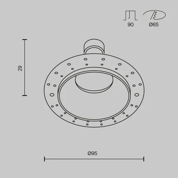 Встраиваемый светильник Пай / Share 1*GU10 10 Вт IP 54 Technical dl126-gu10-trs-mg
