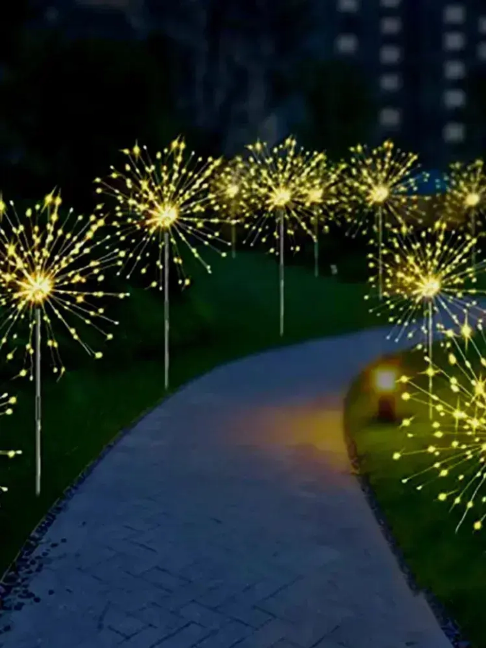 Светильник садовый на солнечной батарее уличный 2 шт., высота 100 см.