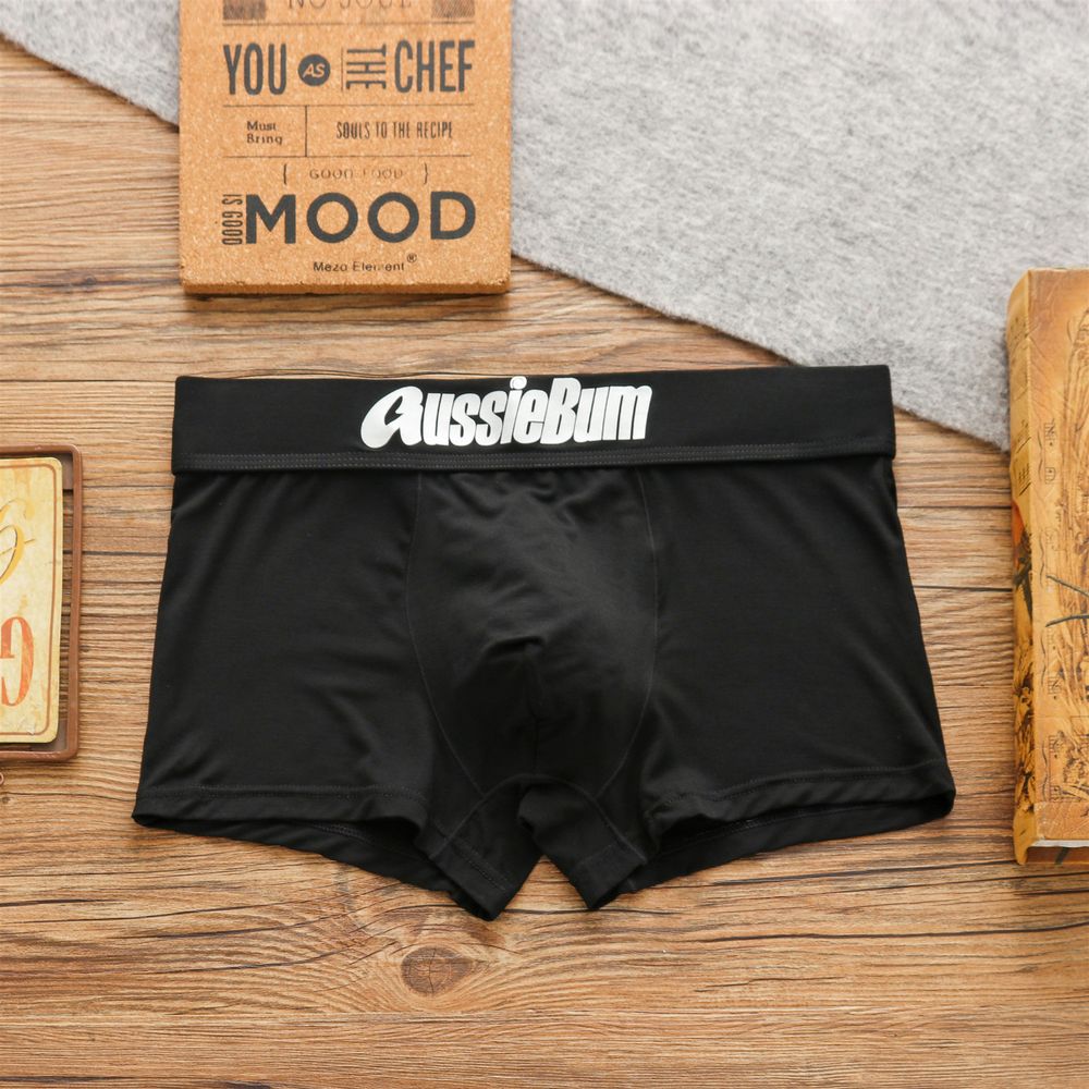 Мужские трусы боксеры черные AussieBum