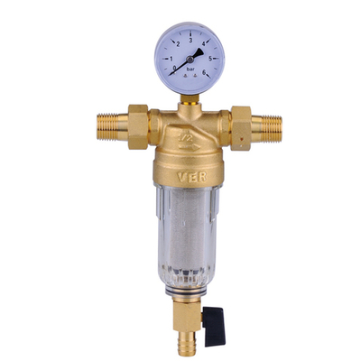 Фильтр с манометром (СТЕКЛО) 3/4  ViEiR  (8/1шт)