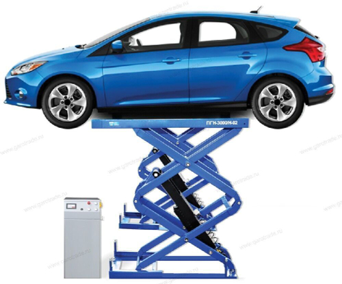 Ножничный подъемник под пороги в пол ПГН3000/Н-02