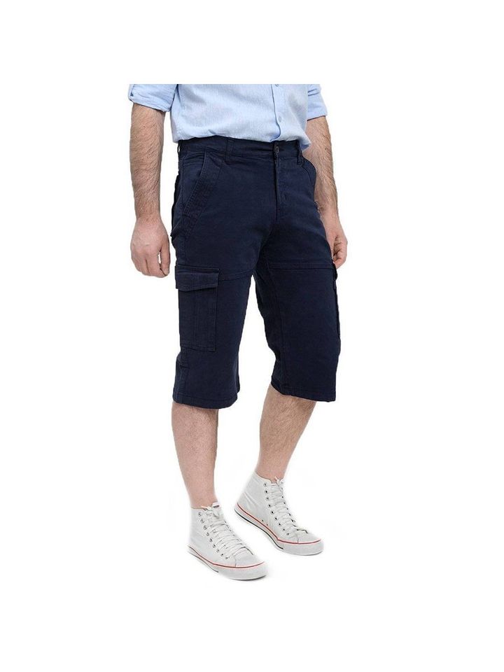 Шорты-карго удлиненные (navy)