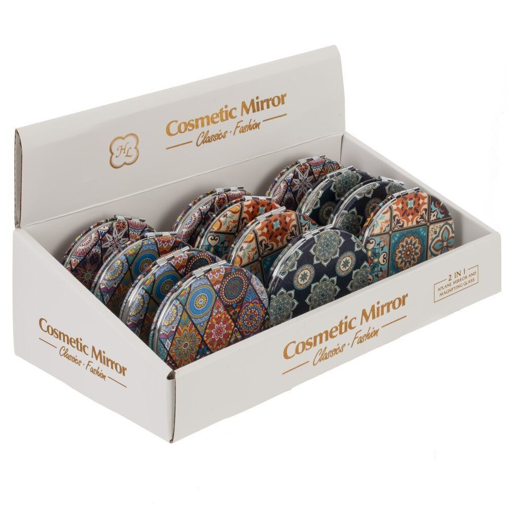 GAEM Зеркало карманное (блок 12шт), L7 W7 H1 см, 4в.