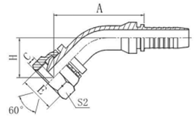 Фитинг DN 12 BSP (Г) 3/4 (45)