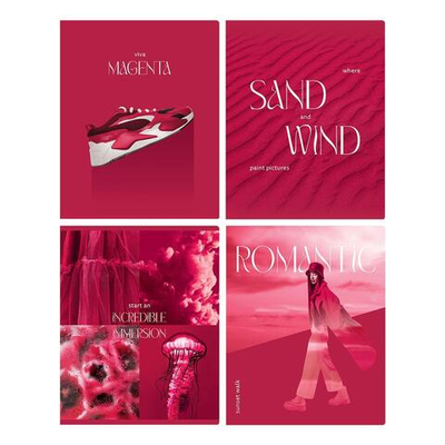 Тетрадь 48л., А5, клетка "Viva magenta" (BG)