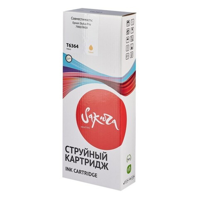 Картридж Sakura, аналог Epson C13T636400 (T6364 Yellow) для Stylus Pro 7900/9900 желтый, 700 мл.