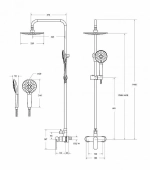 Душевая система Cezares STYLUS-CD-01 хром