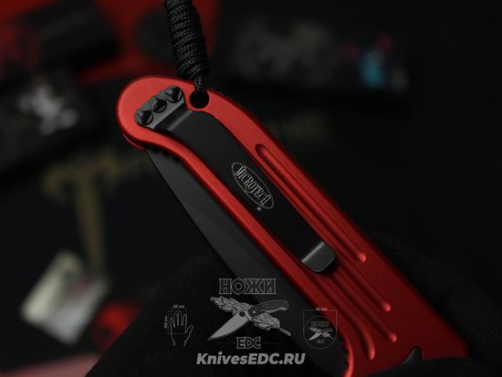 Автоматический нож Microtech LUDT RED 135-1RD с клинком из стали М390, рукоять алюминий