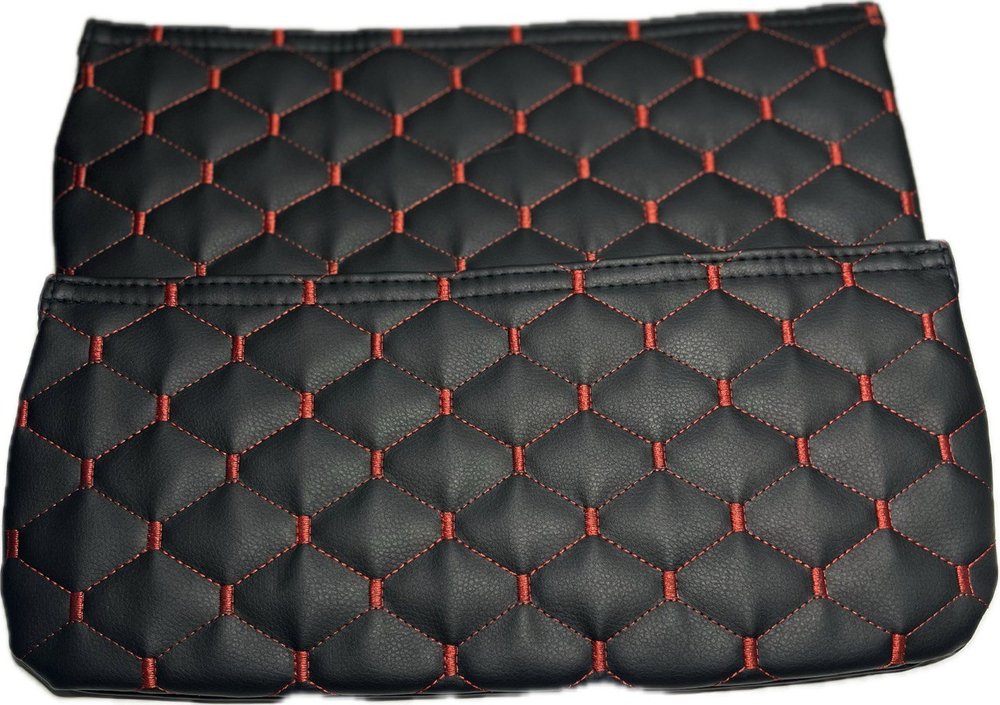 Чехлы на козырьки УАЗ 469, УАЗ "Хантер", УАЗ 452 "Буханка"(красная нить Рубин)