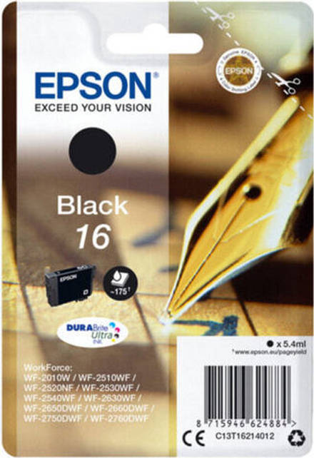 Картридж струйный черный 1 шт Epson T1621