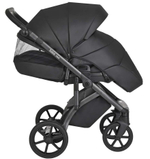 Детская коляска Roan Bass Next Кожа 2 в 1 RN088/1 Black/Black