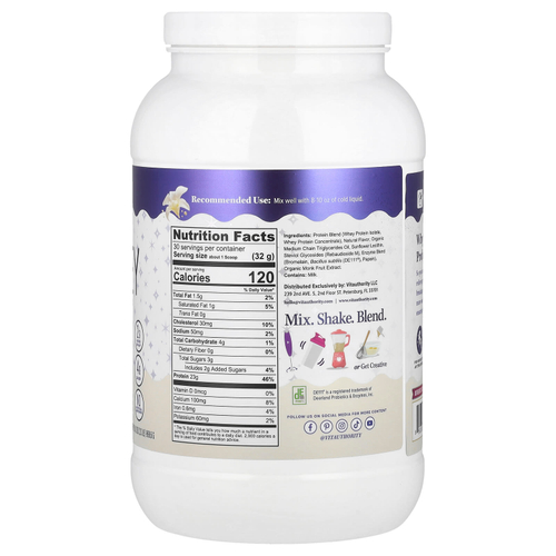 Vitauthority, Active, Vita, сывороточный протеин в порошке, ваниль, 969,6 г (2,13 фунта)