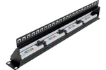 Патч-панель  NikoMax NMC-RP24UD2-ES-1U-BK