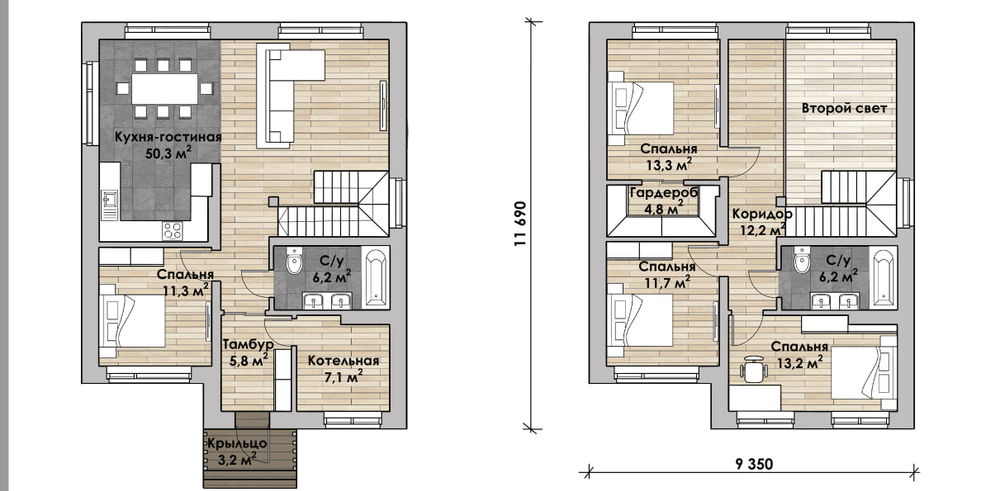 Проект Дома 139,1 кв. м К-95