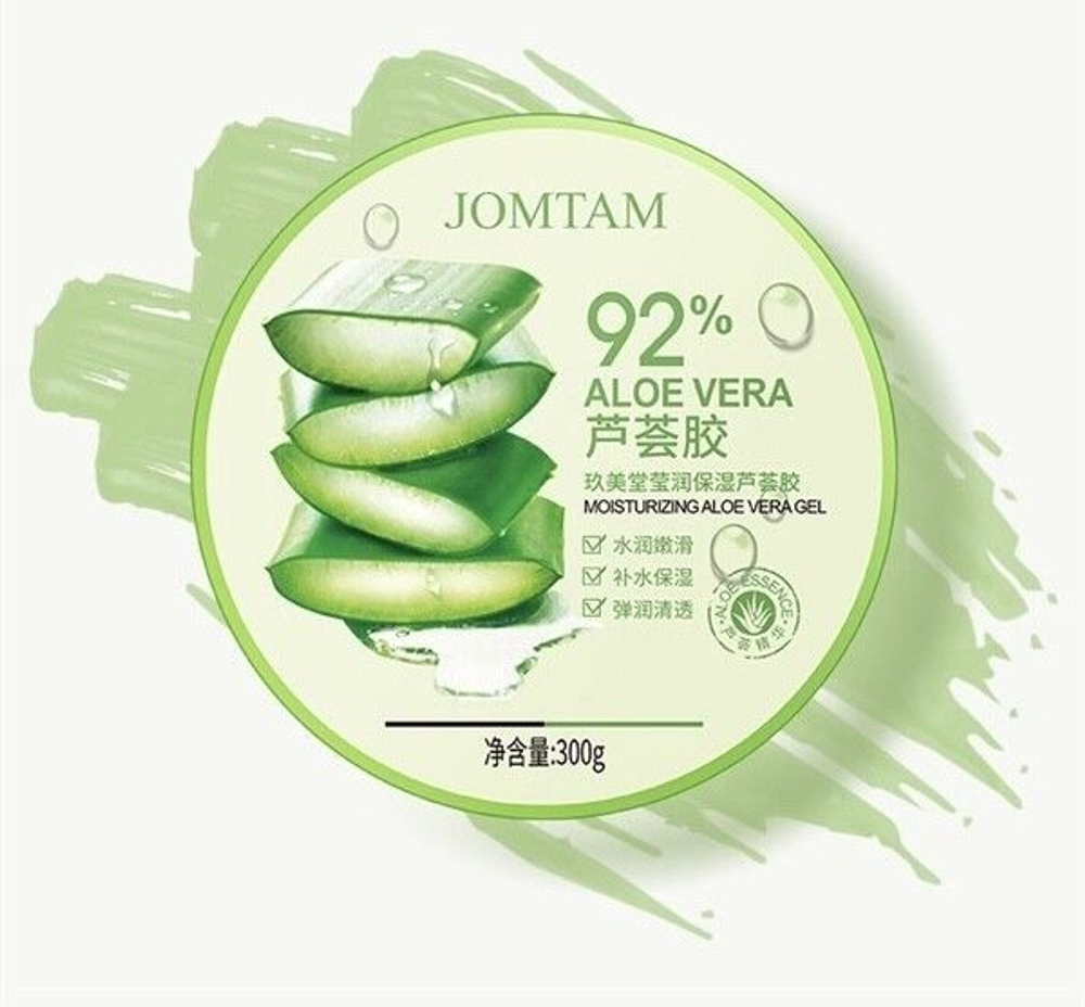 Гель для лица и шеи Jomtam Алоэ Вера 92% Освежающий и увлажняющий Aloe Vera 300 г