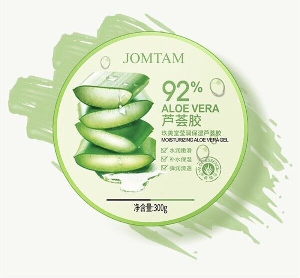 Гель для лица и шеи Jomtam Алоэ Вера 92% Освежающий и увлажняющий Aloe Vera 300 г