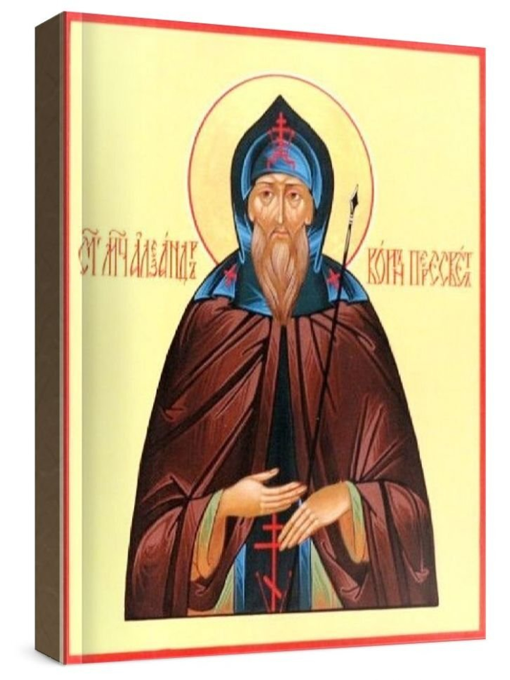 Александр Пересвет (рукописная икона)