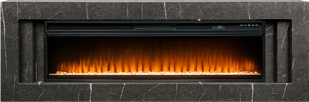 Каминокомплект Line 60 SFT Stone Touch - Серый мрамор с очагом Vision 60 LED