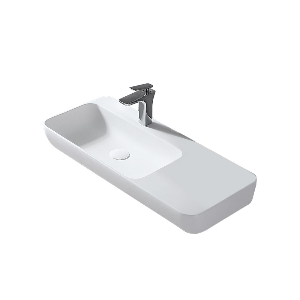 Раковина из искусственного камня Vincea VWB-6S590MW, 900*400*120, подвесная, цвет белый матовый, , шт