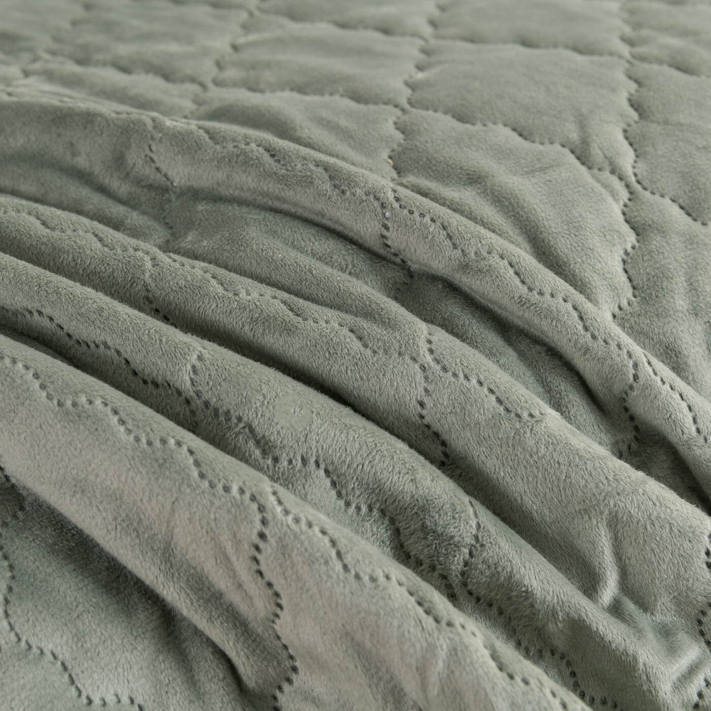 Покрывало 160х220 и наволочка 50x70 Sofi De MarkO Деметра зеленое