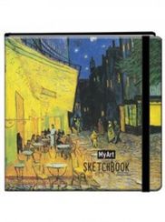 MyArt. КВАДРАТНЫЙ СКЕТЧБУК. Винсент Ван Гог. Ночная терраса кафе