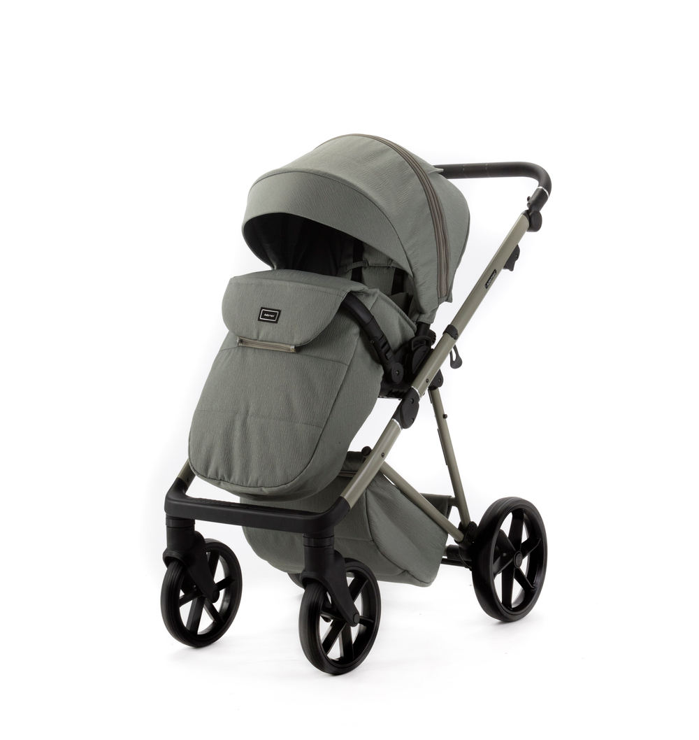 Детская универсальная коляска Adamex Delta Natura - DN-7 Salvia (шалфей, ткань)