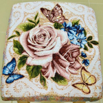 Чехол гобеленовый для табурета "ДВ.", дизайн: 72, размер 32*32см, Россия.