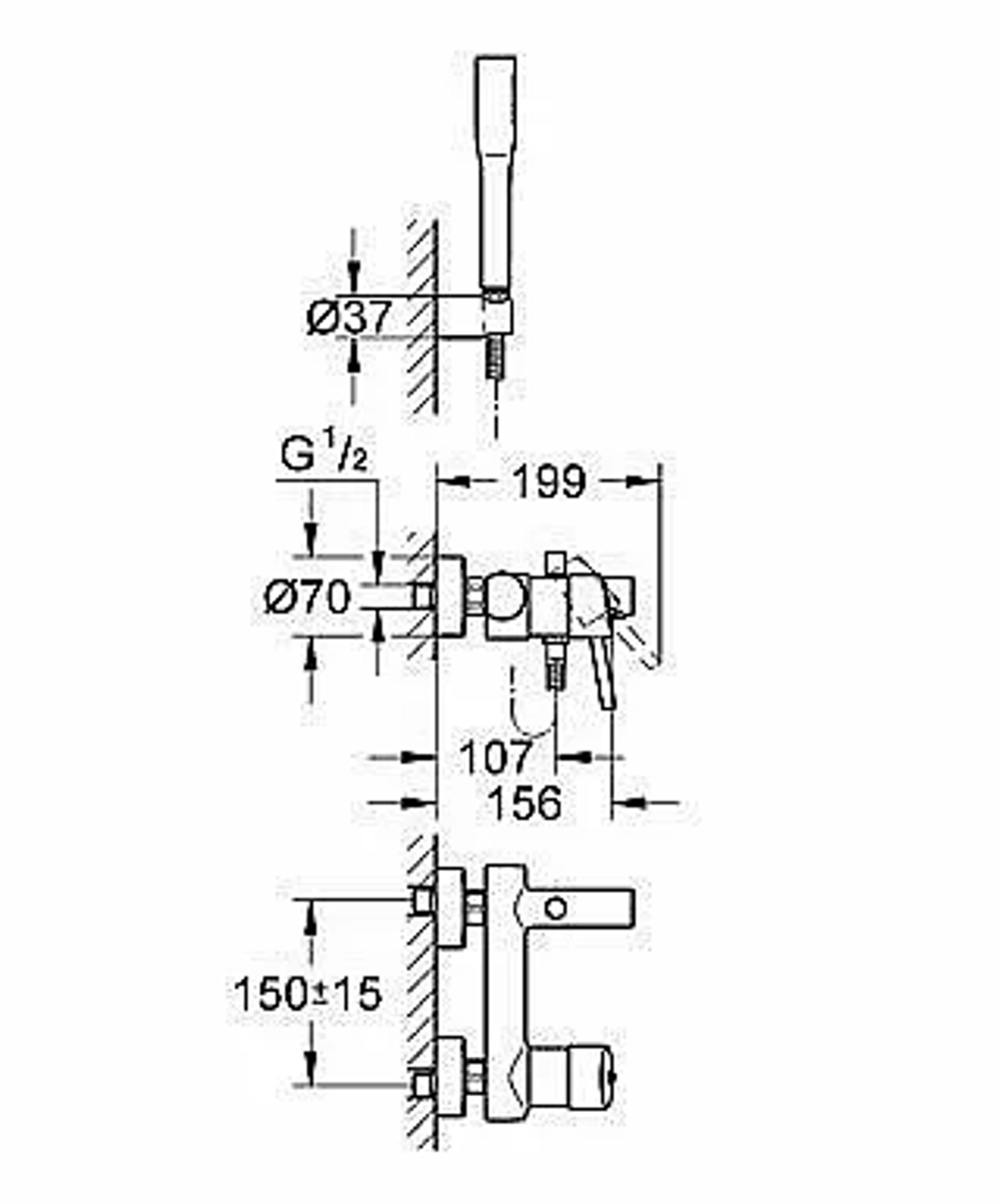 Смеситель для ванны Grohe Concetto 32212 001