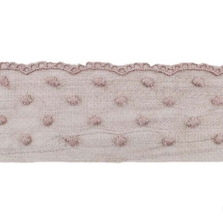 3AR823 Кружево матовое на сетке 6см*18,29м (090 пыльная роза)