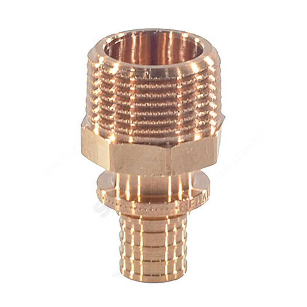 Муфта для PE-X труб аксиальная бронза Дн 16х3/4" НР RAUTITAN RX+ Rehau 14563121001 (13660501001)