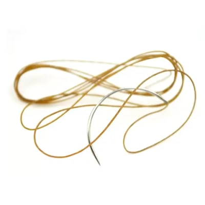 Кетгут простой МР1,5 (USP5-0) 75 см игла HR-20 25 шт