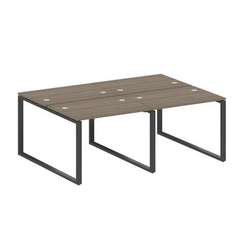 Metal System Рабочая станция на 4 места на О-образном м/к БО.СМ-4.1 Вяз Благородный/Металл Антрацит