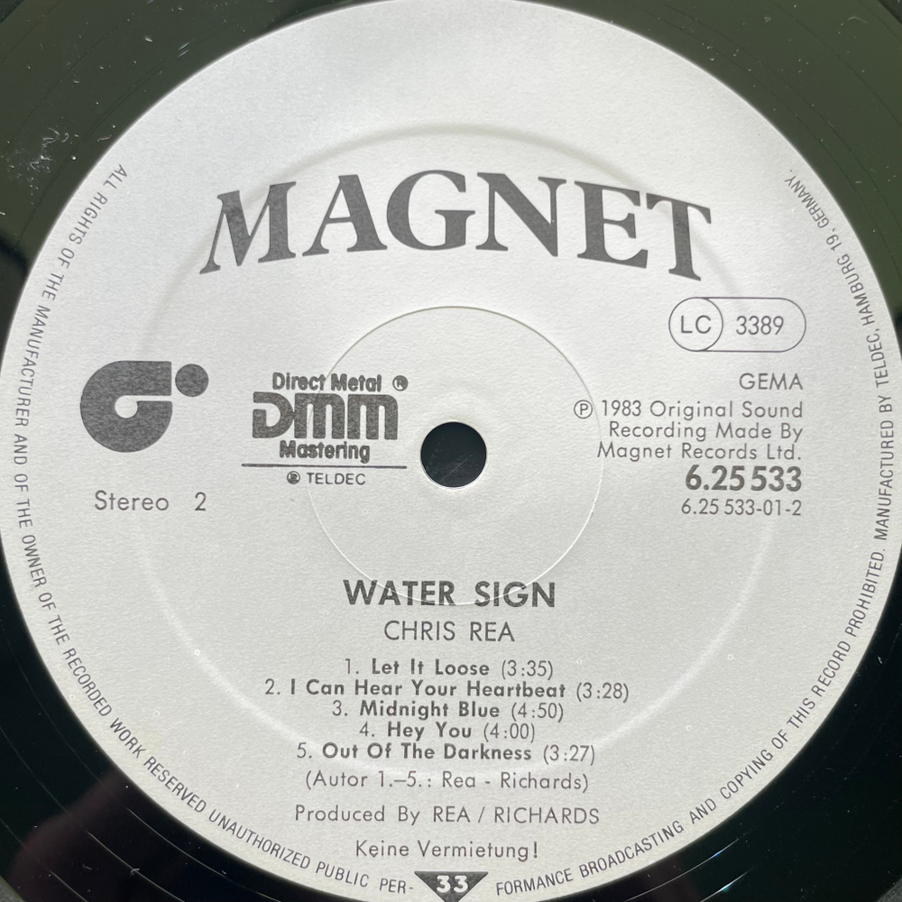 Chris Rea - Water Sign (Германия 1983г.)