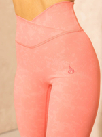 Леггинсы RYDERWEAR NKD Stonewash Crossover Scrunch Coral