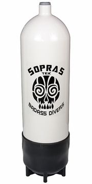 Баллон стальной Sopras Sub для дайвинга с башмаком 10 литров, D 171 мм, без вентиля