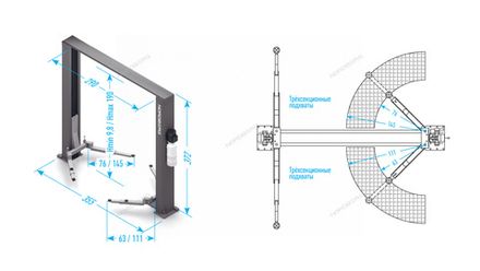 Цена на NORDBERG (N4122HM-4B) Подъемник 2-стоечный 4 т, с верхней синхронизацией, снятие со стопоров с одной колонны, 380 В, синий