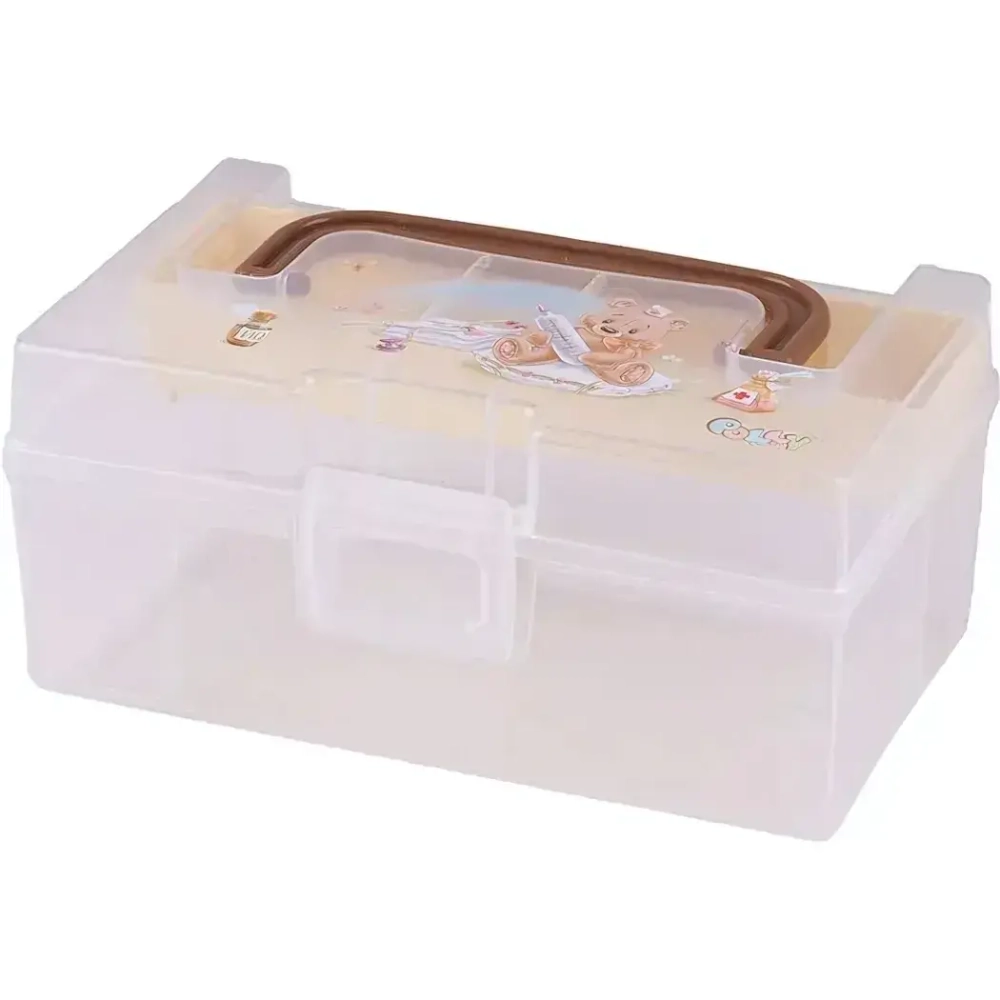 Контейнер для детской дорожной аптечки 0,8л с вкладышем 170*108*78 POLLY