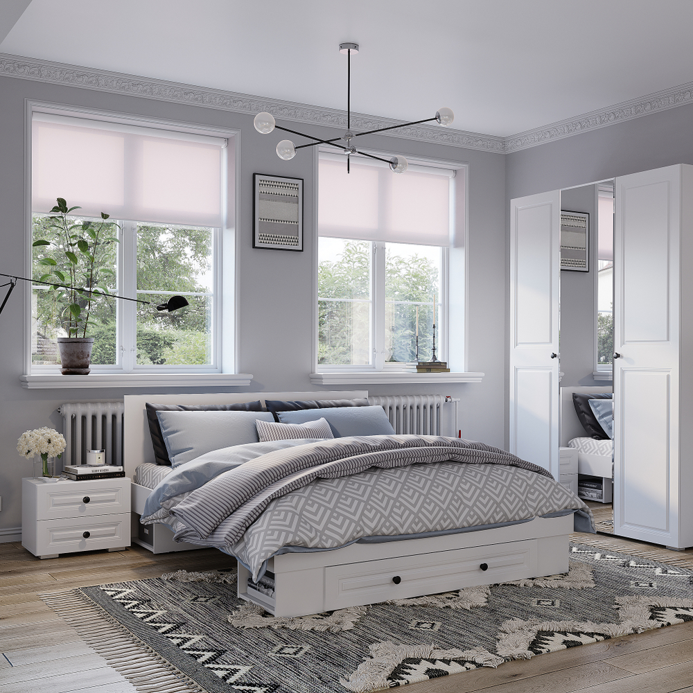 Кровать 1,4 Софт КР-11 Белый/Эмаль белая без основания