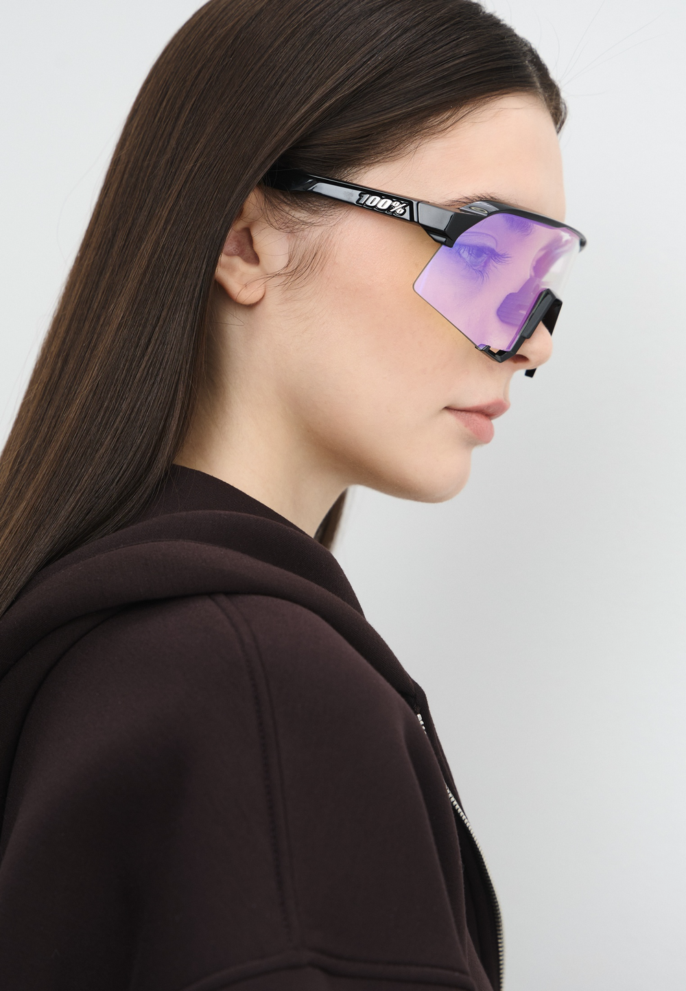Спортивные очки 100% S3 - Gloss Black - Purple Mirror Photochromic
