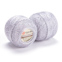 Пряжа Camellia 20г, 280м, 70% полиэстер, 30% металлик (цена за 1 шт)