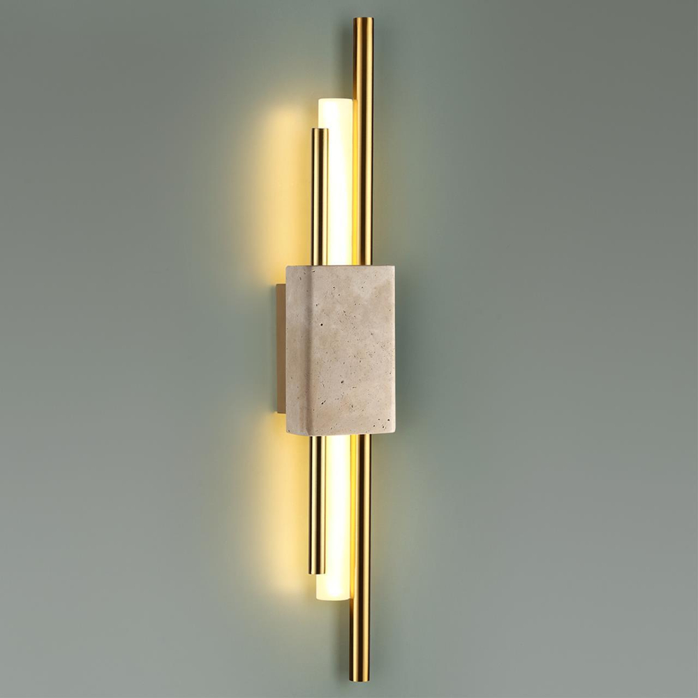 7034/10WL L-VISION ODL26 Настенный светильник светильник камень/акрил/металл IP20 LED 10W 3000K 220V TRAVERTINO