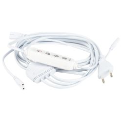 Разветвитель сетевой для линейных светильников ЭРА Разветвитель 3х IEC C7 2pin 2m+timer на 3 точки с таймером 4, 8, 12H