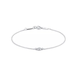 Браслет из серебра с бриллиантом 0.05 ct, Tiffany 💎 Yard. В наличии
